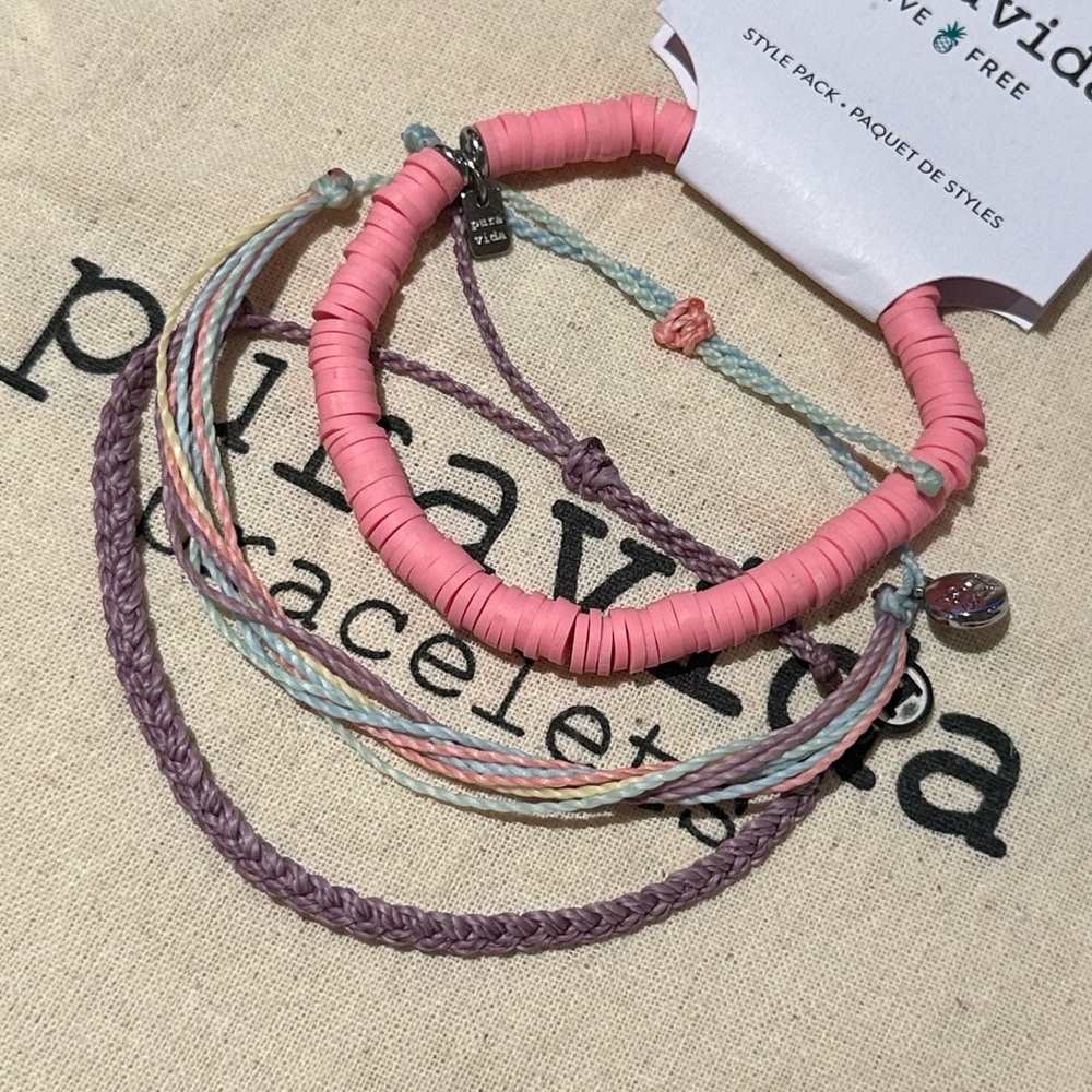 PURA VIDA Pastel Bracelet Custom Curated Set -One of a Kind- NEW